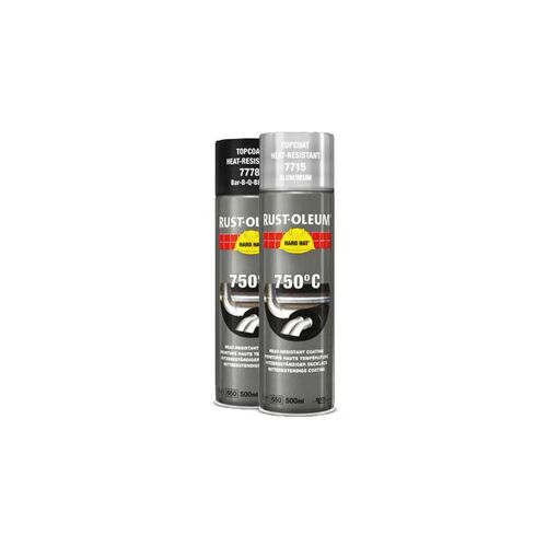 Peinture Finitions Hard Hat® Aluminium Haute Température 750° 500ml Rust Oleum 7715