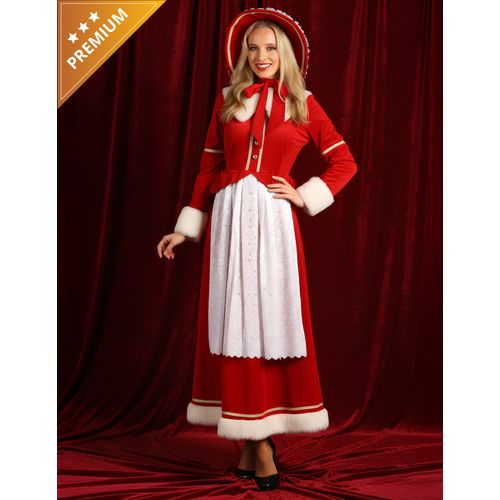 Déguisement Mère Noël Femme Traditionnel Avec Tablier - Taille: M