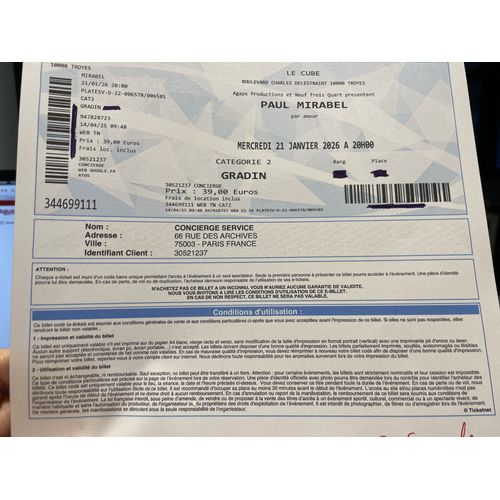 Concert Paul Mirabel 21 Janvier 2026 Troyes