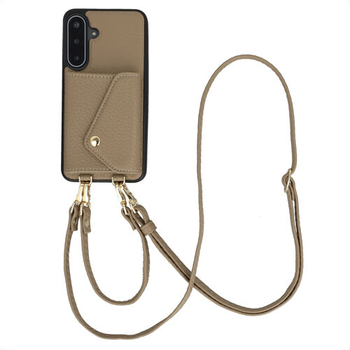 Selencia Coque de télephone Sera avec cordon et porte-cartes enveloppe Samsung Galaxy A17 (5G) Taupe