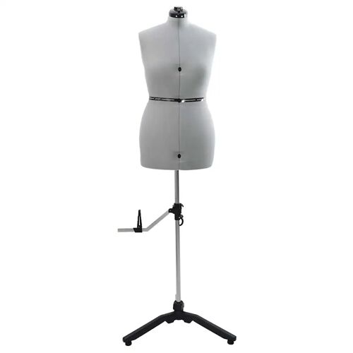 vidaXL Forme de Robe Ajustable Féminine Gris m Velours