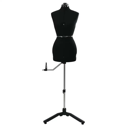 vidaXL Forme de Robe Ajustable Féminine Noir s Velours