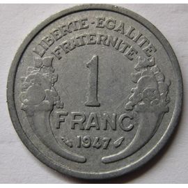 Pièce De Monnaie Française De 1 Franc Morlon, 1947, Etat Français, Sup, (75).