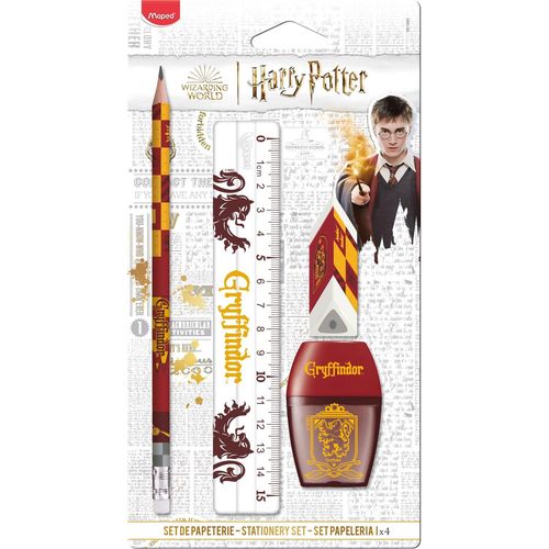 Maped Kit D'écriture Harry Potter Gryffondor, 4 Pièces