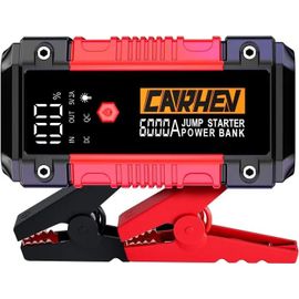 Booster Batterie Voiture 6000a26800mah Démarreur De Voiture (Jusqu¿À 10l Essence & 10l Diesel)12v Portable Jump Starter