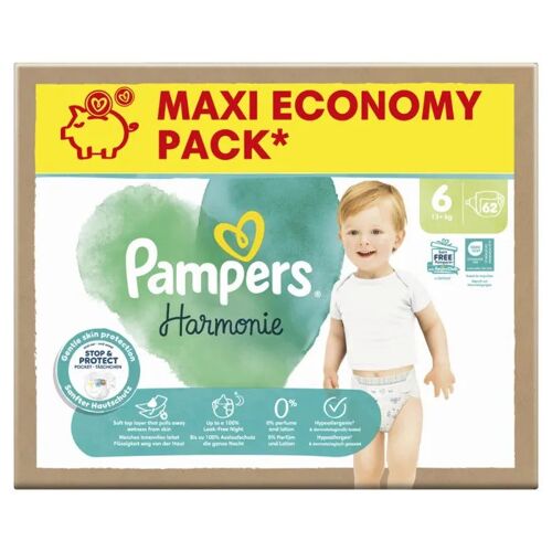 62 Couches Pampers Harmonie, Taille 6