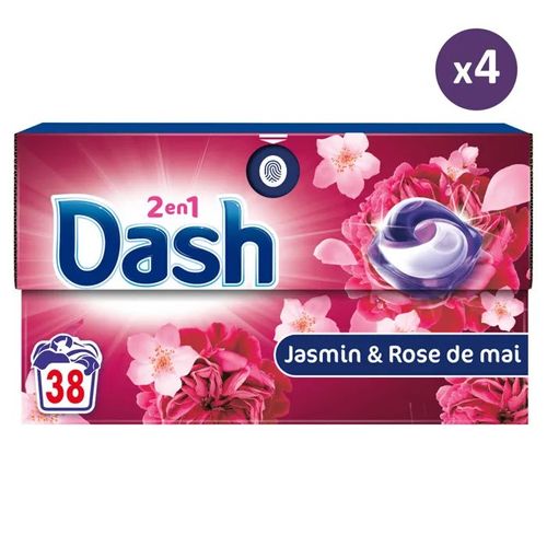 4x38 Pods Jasmin et Rose de Mai - Lessive en capsules - Dash