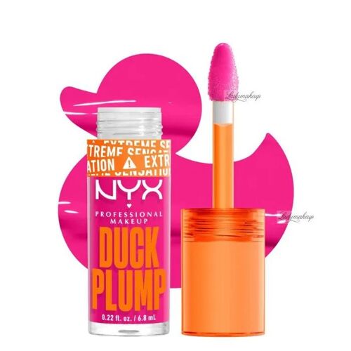 Gloss - Nyx Professional Makeup - Duck Plump 12 - Couleur Rose - Teinte Bubblegum Bae - Vegan Multicolore