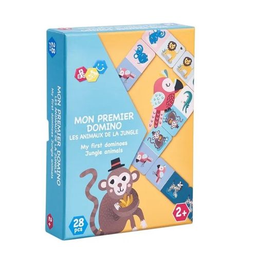 Mon Premier Domino - Les Animaux De La Jungle Jouet Jeu De Société En Famille
