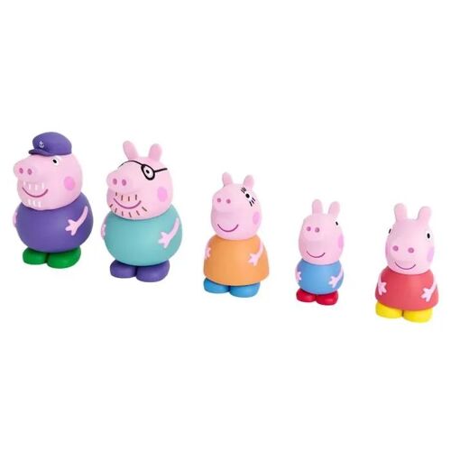 Figurines de Bain - DeQube - Peppa Pig - Lot de 5 - Caoutchouc - Anti-moisissure