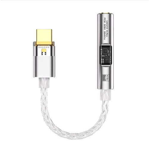 Adaptateur audio USB-C vers jack 3,5 mm BA23 avec DAC intégré Argent