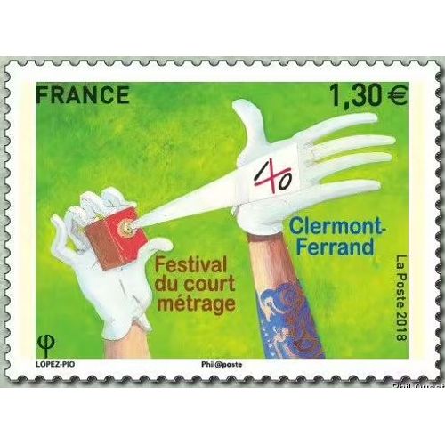 France 2018, Très Beau Timbre Neuf** Luxe Yvert 5201, Festival Du Court Métrage De Clermont-Ferrand.