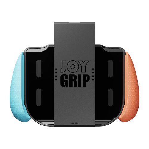 JoyGrip pour manettes Joy-Con de Nintendo Switch 2 Savage Raven by Skull & Co. : Support de prise en main rechargeable pour joystick et télécommande, avec poignées interchangeables, Bleu néon et rouge