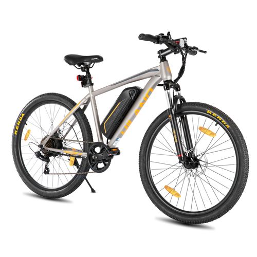 Vélo Électrique Vtt 26 Pouces 7 Vitesses Hiland Moteur 250w 36v Batterie 7.8ah Freins À Disque Adulte Gris