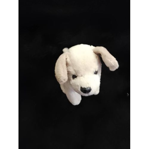 Petite peluche chien beige claire vintage années 90.