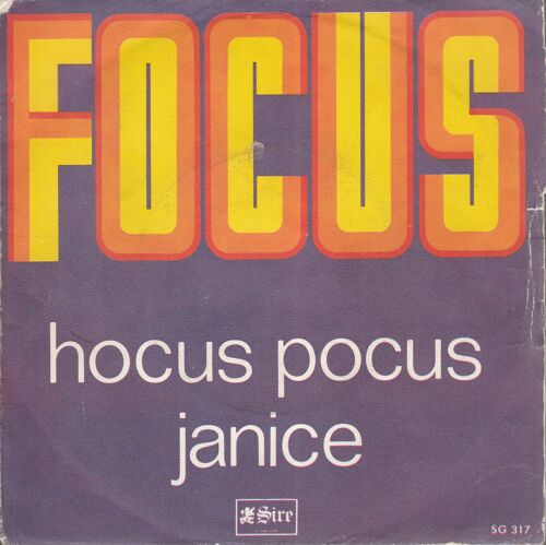 Focus: Hocus Pocus 45t 17cm Vinyl France-