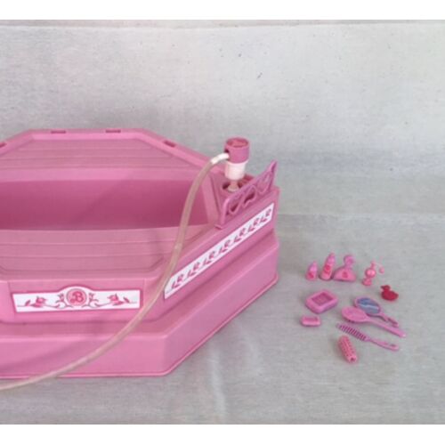 1987 fonctionne Baignoire de rêve Sweet roses Barbie Mattel 11 accessoires salle de bain douche #5156