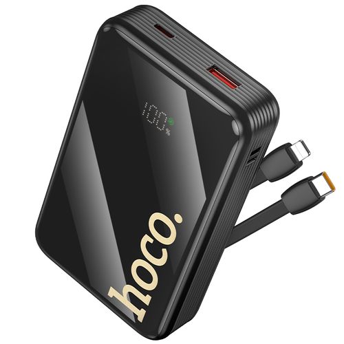 Hoco Power Bank Batterie Externe 20000 Mah, Charge Rapide & Multi-Appareils, 22.5w+Pd20w Avec Câbles, Afficheur Niveau De Batterie.