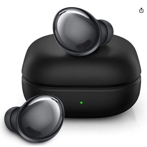 Samsung Galaxy Buds Pro, écouteurs sans fil, écouteurs sans fil, batterie longue durée, 3 microphones, Sound by AKG, haut-parleurs 2 voies avec Araree Clear Cover, Phantom Black (version allemande)