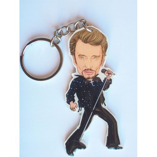 Porte-Clés Caricature Johnny Hallyday