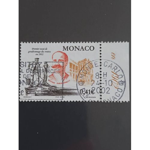 R134 - Oblitéré Monaco N°2352 - Année 2002 -- Centenaire Du 1er Essai De Goudronnage De Route --.