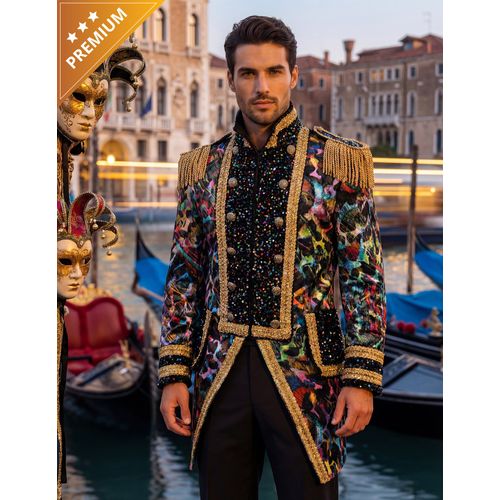 Veste De Carnaval Homme Haut De Gamme Couleurs Fluo - Taille: L