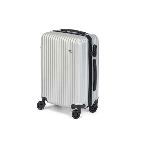 Valise cabine trolley Alcatraz ¿ roues pivotantes ¿ 57 x 38 x 23 cm ¿ 48 litres ¿ gris argent ¿ serrure à chiffres ¿ double poignée