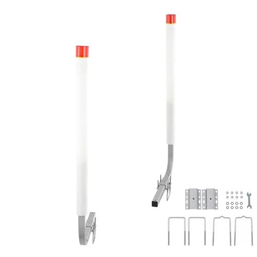 Guide De Remorque De Bateau-Duoku-1,57 M Avec Lumière Led-2 Guides De Remorque En Acier Galvanisé Antirouille-Tuyaux En Pvc Inclus