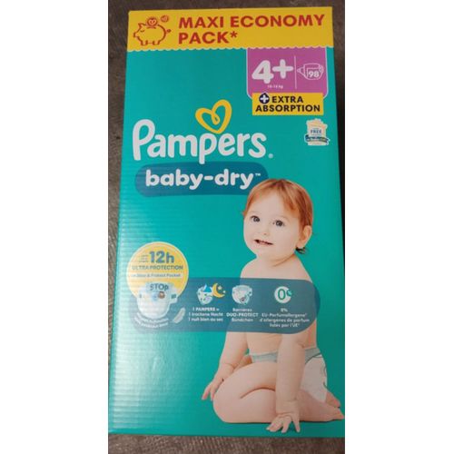 Pampers Baby Dry Taille 4+ 98 Couches 