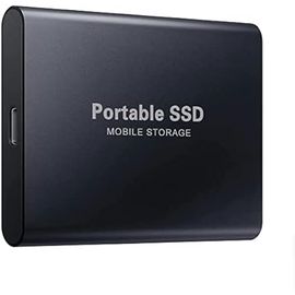 Disque SSD externe portable 4 To, USB 3.1 Type-C, 4 000 Go, idéal pour ordinateurs de bureau/portables/Mac/Windows/Linux (4 To, noir)