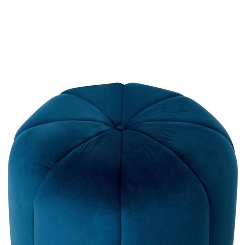 Pouf SELBY Velours Bleu