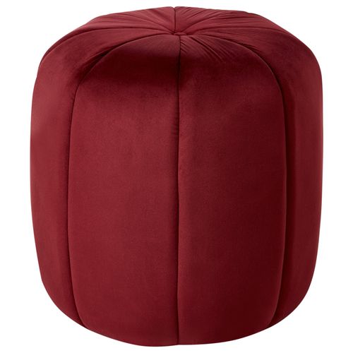 Pouf SELBY Velours Rouge foncé