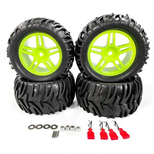 4 Pièces Mis À Niveau Plus Grands Pneus Roues 12mm Hex Pour Wltoys 144001 144010 124017 124018 124019 Pièces De Modèle De Véhicules De Voiture Rc-Générique