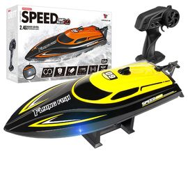 Hxjrc Hj812 2.4g 4ch Rc Bateau Haute Vitesse Led Light Speedboat Étanche 25km/H Véhicules De Course Électrique Modèles Lacs Piscines Télécommande Jouets-Générique