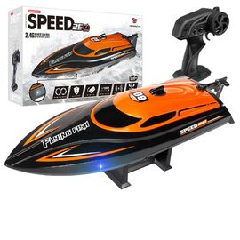 Hxjrc Hj812 2.4g 4ch Rc Bateau Haute Vitesse Led Light Speedboat Étanche 25km/H Véhicules De Course Électrique Modèles Lacs Piscines Télécommande Jouets-Générique