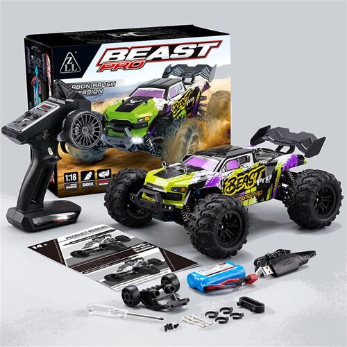 Zll Sg116 Pro/Max 1/16 2.4g 4wd 80km/H Voiture Rc Brossée/Brushless Avec Led Tout-Terrain Camion D'escalade Haute Vitesse Modèle De Véhicule Proportionnel Complet Jouets-Générique