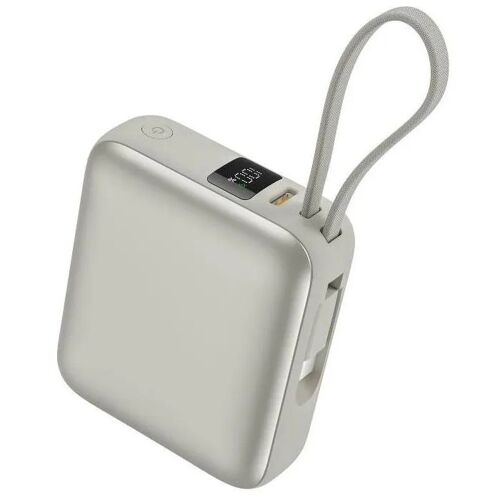 Vention Mini Power Bank 10000mAh (USB-C) avec câble USB-C intégré 35W Beige