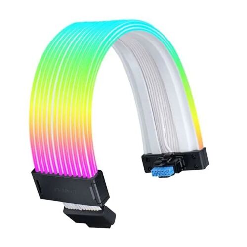 Cordon d'extension - Lian Li - Strimer Wireless - 12+4 Pin - Blanc - Connecteur