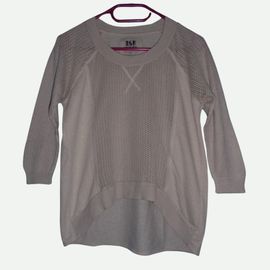 Pull Beige Ajouré Et Bouloches. Asymétrique. Bershka. Coton. Taille 38