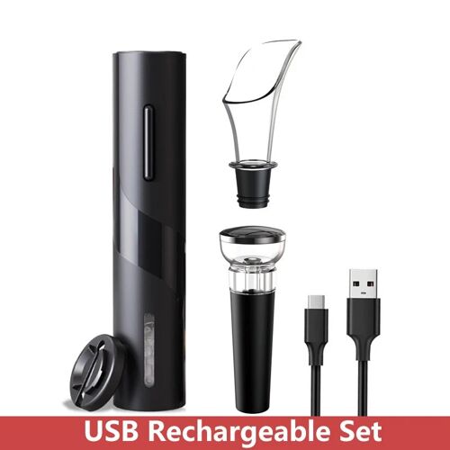 Ouvre-Bouteille Électrique Automatique Rechargeable Par Usb, Décapsuleur Pour Bouchons De Vin