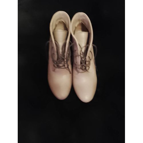 Bottines A Talons En Cuir Marron 37 André.