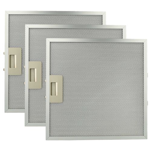 vhbw 3x Filtre anti-graisse compatible avec Ikea 300 488 59 857941815001 hotte de cuisine - 32 x 32 x 0,85 cm, métal