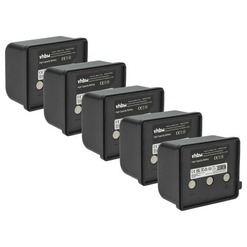 vhbw 5x Batterie compatible avec Itowa Compact, Combi, Setval, Beton télécommande remote control (2000mAh, 7,2V, NiMH)