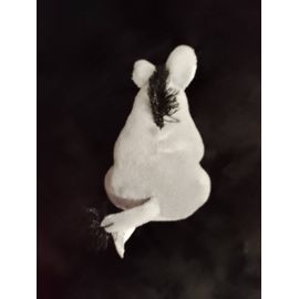 Petite peluche âne gris/blanc jemini années 2000.