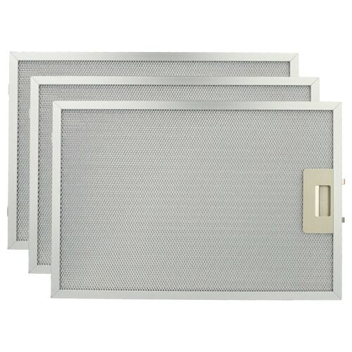 vhbw 3x Filtre anti-graisse compatible avec Bosch DWB 09 W452, 09 W651, 09 W453, 09 W850, 09 W652 hotte de cuisine - 38,8 x 26,5 x 0,9 cm, métal