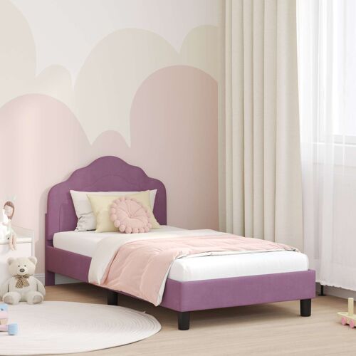 Vidaxl Cadre De Lit Pour Enfants Avec Tête De Lit Violet 80 X 160 Cm