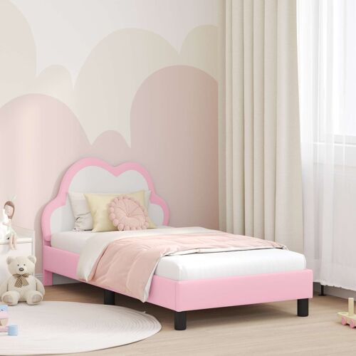 vidaXL Cadre de lit avec tête de lit Rose 80 x 160 cm PU