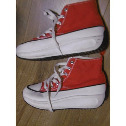 Baskets Rouge Semelle Épaisse T 37