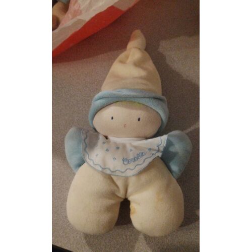 doudou corolle bleu bavoir