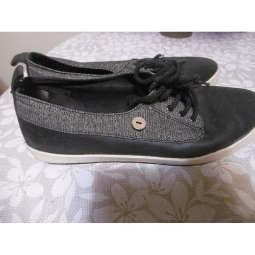 Faguo Baskets Cuir Gris Bleu T 39